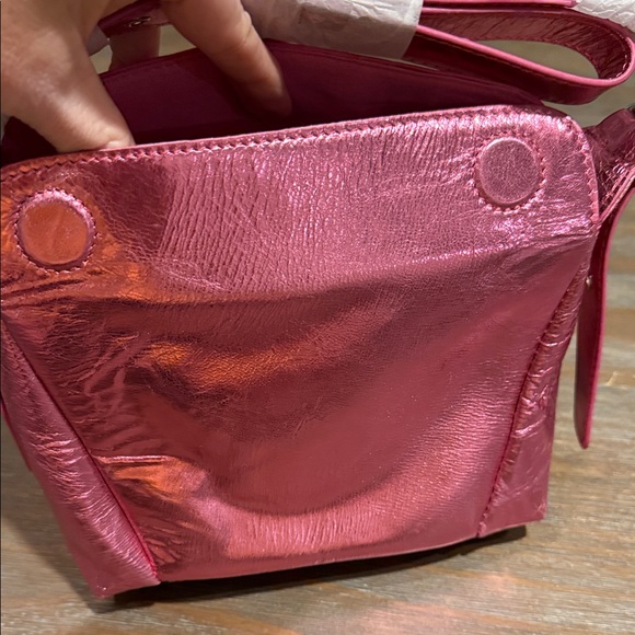 Free People Sabi Metallic Leather Crossbody Bag‎ Sangria Sunrise NWT - Picture 10 of 11